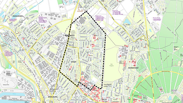 Plan des Gebiets