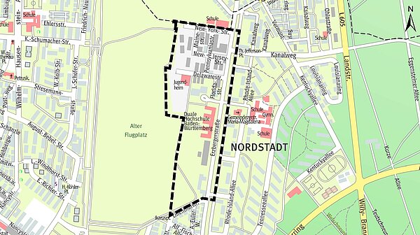 Plan des Gebiets