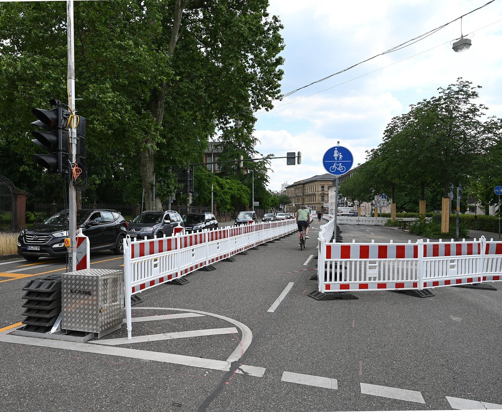 Radwegabschnitt der Radroute 12 in der Innenstadt-West