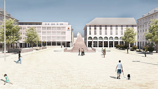 Visualisierung Bäume Marktplatz