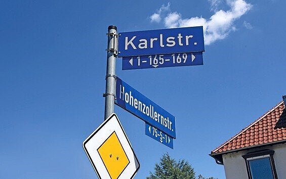 Bild eines Straßenschildes