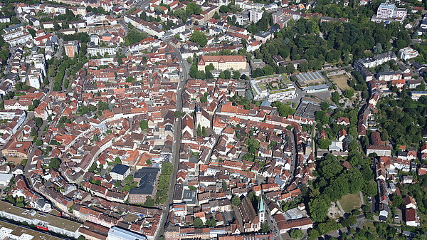 Durlach Altstadtring, Schrägluftbild Durlach Altstadtring, Schrägluftbild