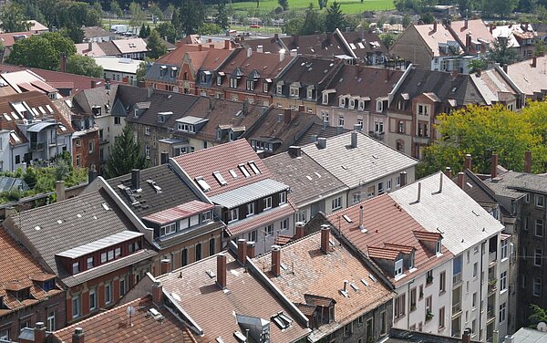 Blick auf Oststadt Blick auf die Dächer der Oststadt