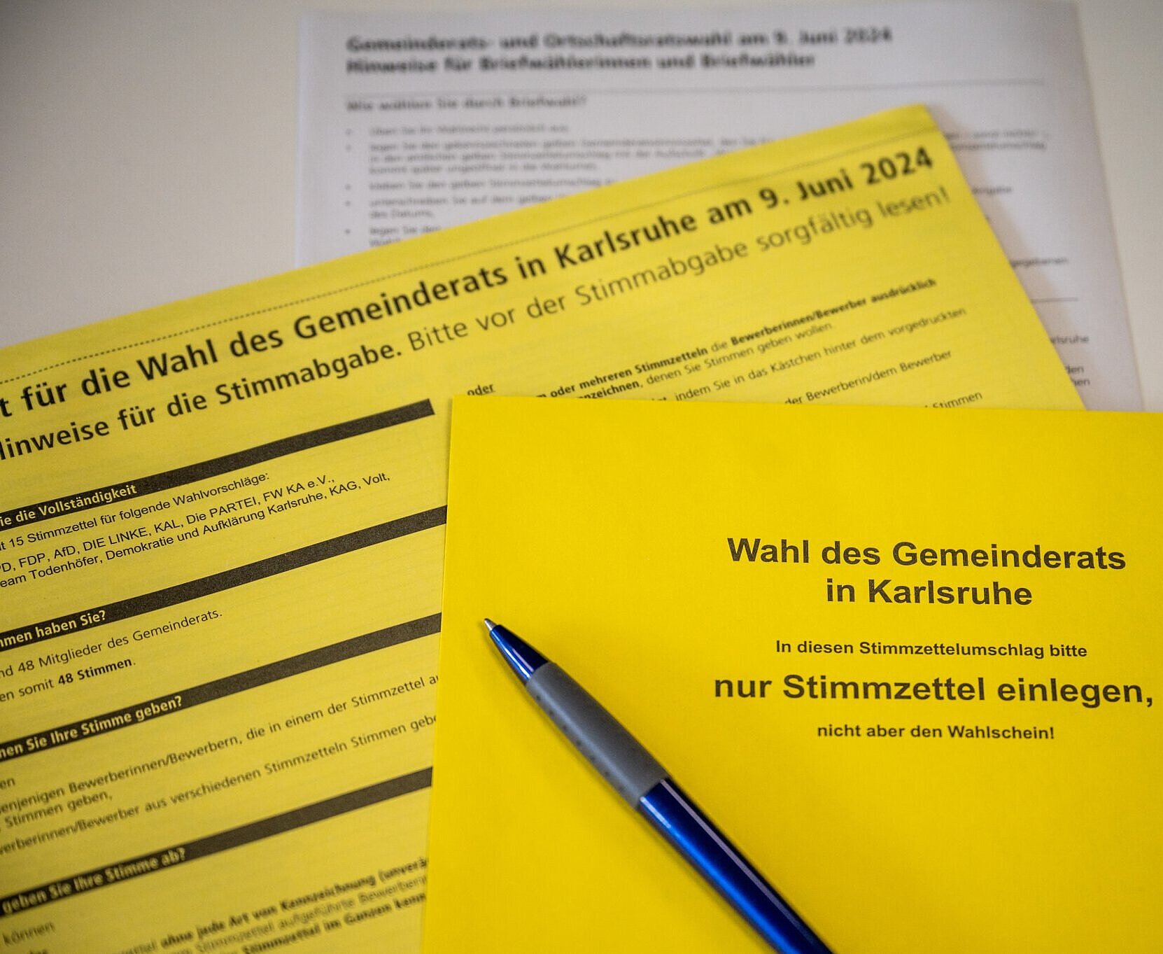 Unterlage zur Wahl des Gemeinderates Briefwahlunterlage zur Wahl des Gemeinderates