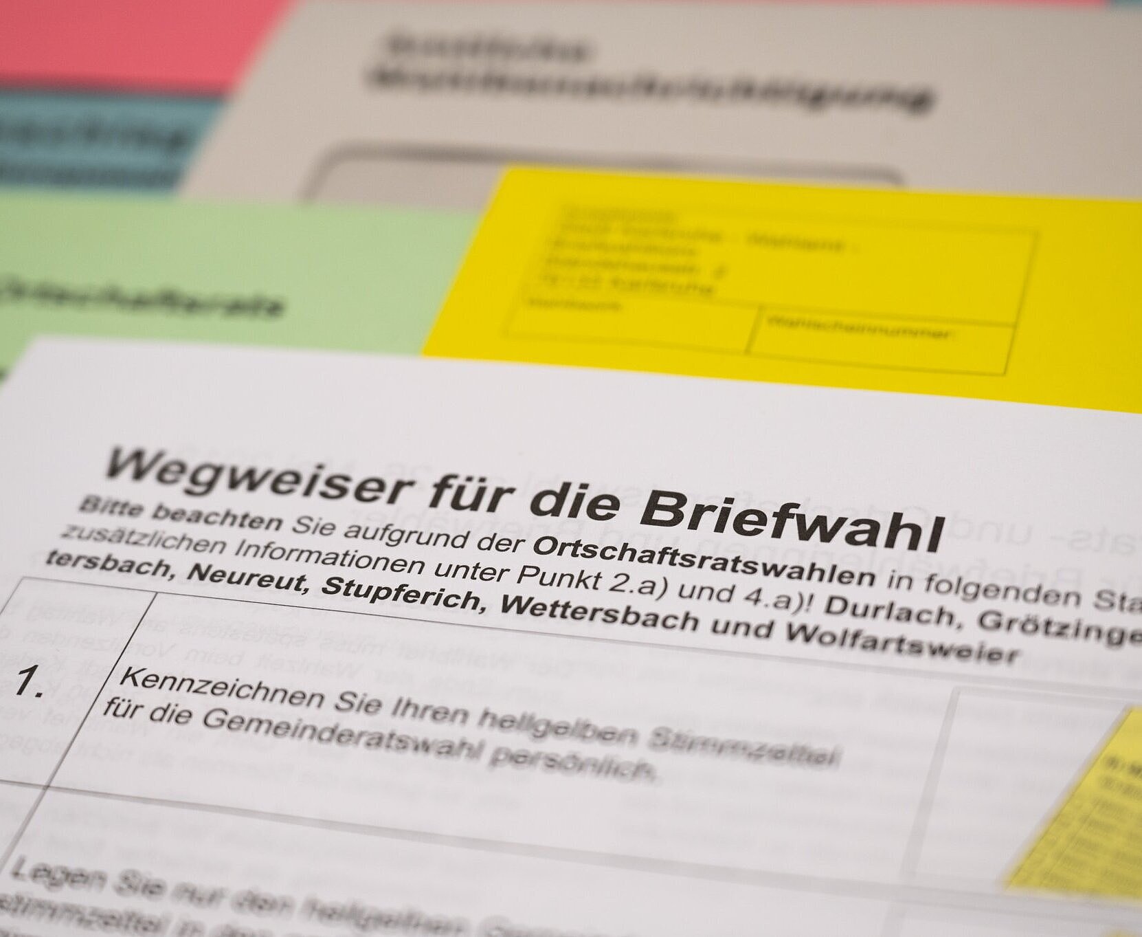 Wahlen 2024 Wahlunterlagen "Wegweiser für die Briefwahl"