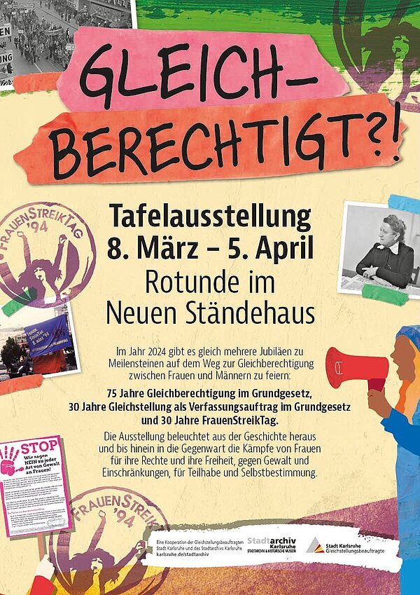 Gleichberechtigt?! Ausstellungsplakat "Gleichberechtigt?!"