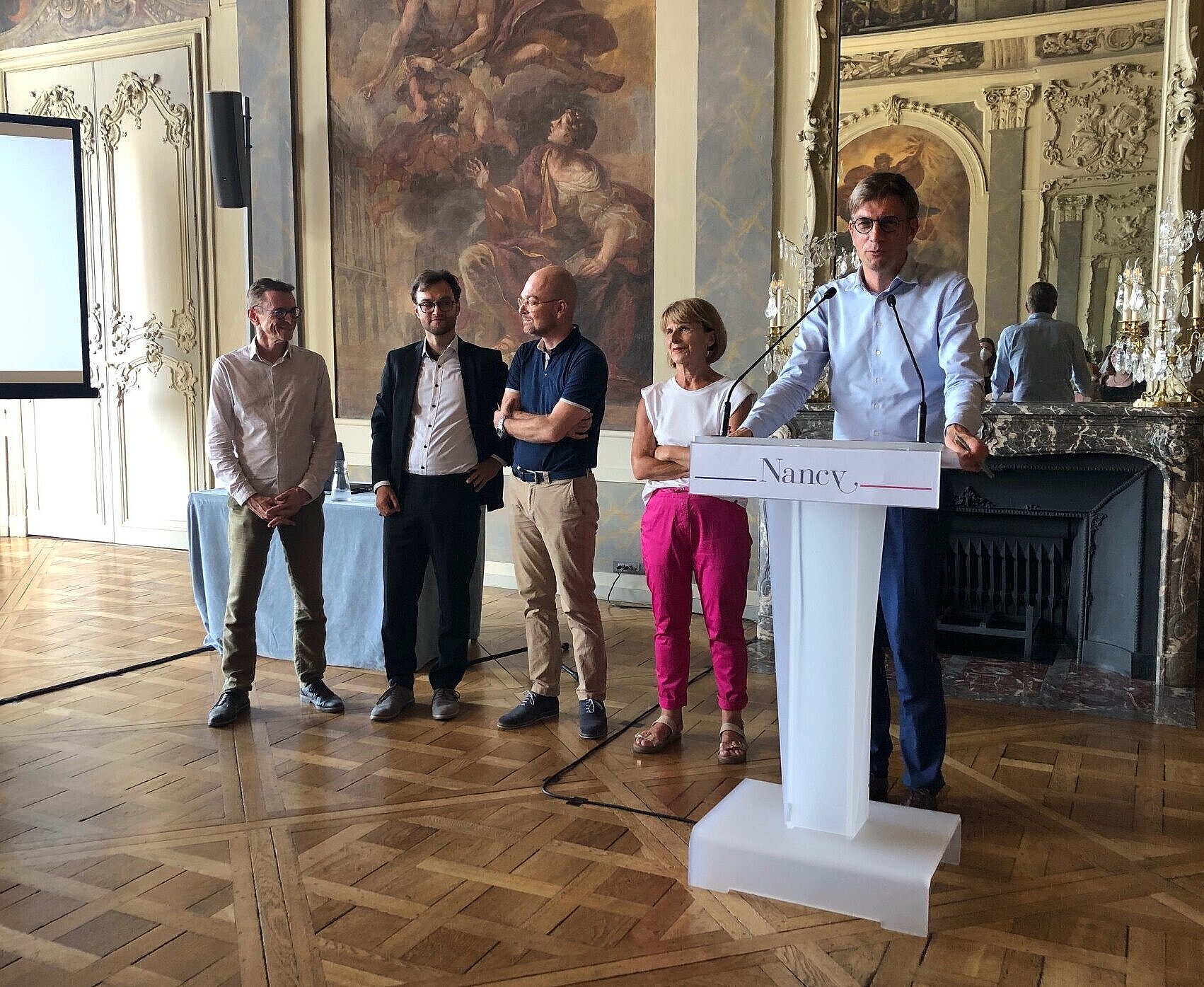 Sommerpraktikum Nancy 2023 Vetreterinnen und Vetreter der Stadt Nancy und der Stadt Karlsruhe