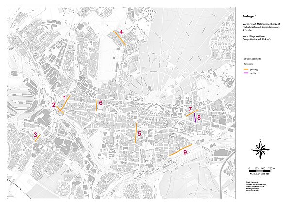 Maßnahmenvorschläge für die Straße