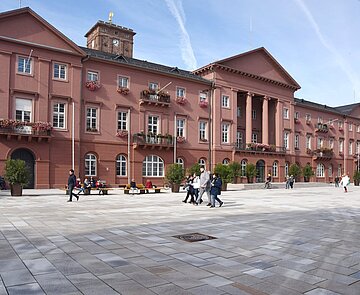Rathaus Karlsruhe Außenaufnahme Rathaus am Marktplatz