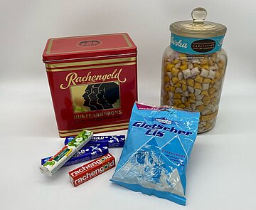 Firma  Ragolds Produkte des ehemaligen Karlsruher Bonbonherstellers Ragolds