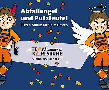TSK Fastnacht 2025 Illustration des Team Sauberes Karlsruhe zu Fastnacht