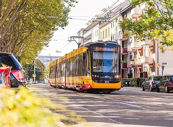 regioKArgo - VBK Südstadt Foto einer Straßenbahn der VBK in der Südstadt.