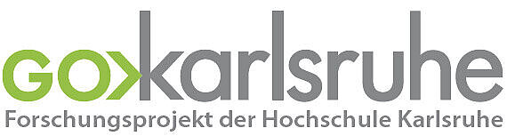GO Karlsruhe Die Grafik zeigt das Logo des Forschungsprojekts GO Karlsruhe der Hochschule KarlsruheGO Karlsruhe.