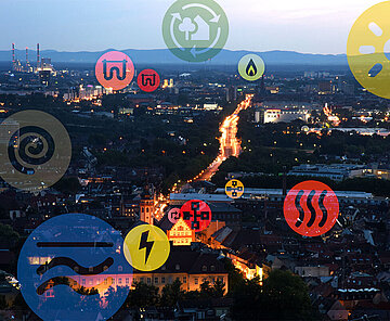 Energieleitplan Symbolbild für den Energieleitplan der Stadt Karlsruhe - Turmbergblick