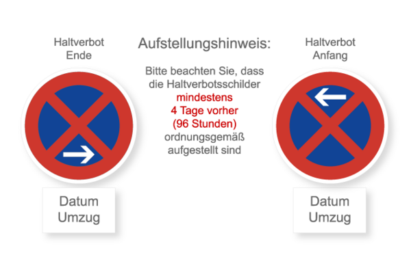Haltverbotsschilder bei Umzug beantragen Haltverbotsschilder bei Umzug beantragen