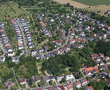 Hohenwettersbach Bild zeigt Hohenwettersbach aus der Luft.