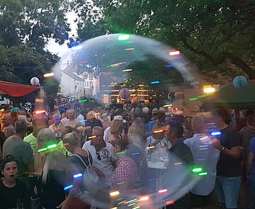 Durlacher Altstadtfest 2018 Menschenmenge auf einem Platz
