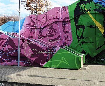 Kunstraum Bildaufnahme einer Graffitiwand