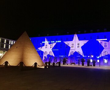 Illumination Abbildung Marktplatz mit Illumination Europa