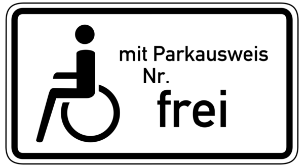 Behinderten-Parkausweis Die Abbildung zeigt einen Behinderten-Parkausweis