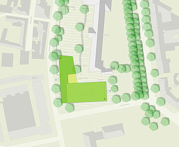 Schloss-Schule - Erweiterung mit Ganztageseinrichtung Lageplan