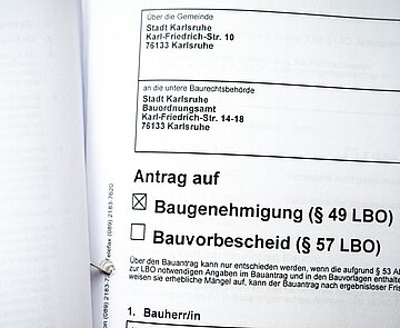 Bauantrag roter Punkt, Baufreigabe , Baugenehmigung