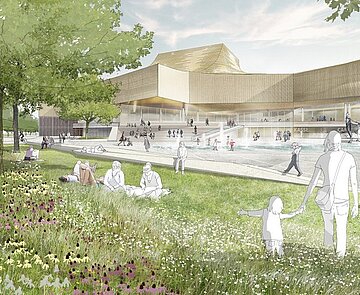 Neugestaltung Theatervorplatz Visualisierter Entwurf für Neugestaltung des Theatervorplatzes.