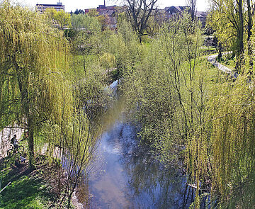 Das Foto zeigt die Alb aus der Vogelperspektive.