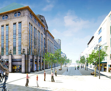 Visualisierung der neugestalteten Kaiserstraße