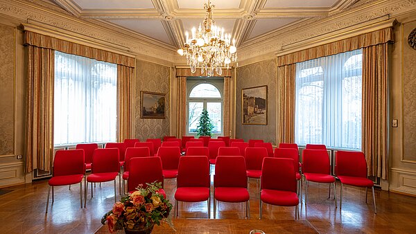 Das Foto zeigt das Barockzimmer im Haus Solms
