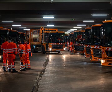 TSK bei der Abholung der Wertstofftonnen in Karlsruhe