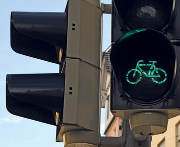 Die Abbildung zeigt eine Ampel