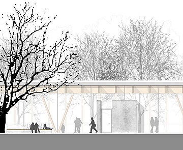 Detailschnitt und Detailansicht