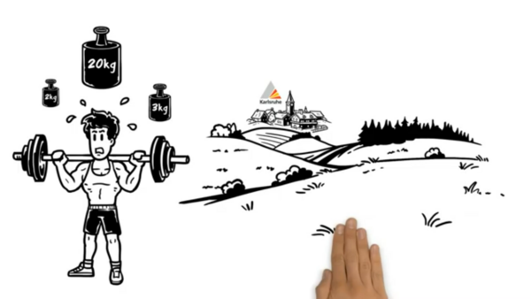 Dies ist das Titelbild zum Erklärfilm: Der Haushaltssicherungsprozess der Stadt Karlsruhe - Warum ist die Zeit zu handeln?