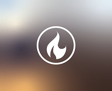 Die Grafik zeigt ein Sybol für eine Gasflamme