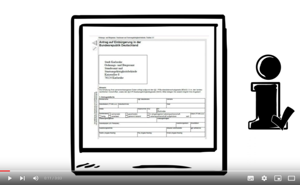 Erklärvideo: Antrag auf Einbürgerung stellen