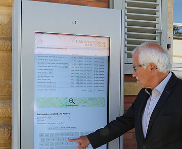 Digitale Grabsuche auf dem Hauptfriedhof