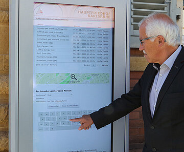 Digitale Grabsuche auf dem Hauptfriedhof