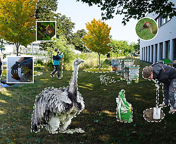 Banner Kopf in den Boden stecken