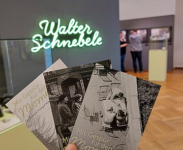 Blick in die Sonderausstellung "Mit Gespür für den Moment. Der Durlacher Fotograf Walter Schnebele"