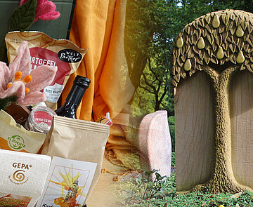 Bild zeigt Beispiele zu nachhaltigen Produkten