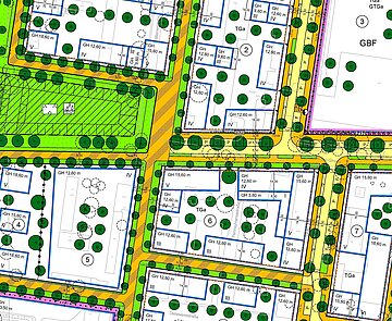 Ausschnitt Bebauungsplan