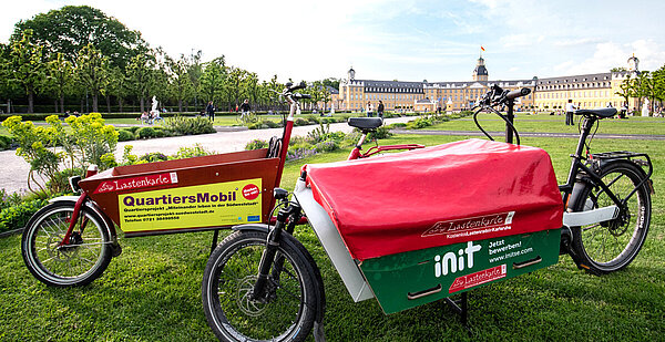  Das Foto zeigt Leih-Lastenräder von Lastenkarle.