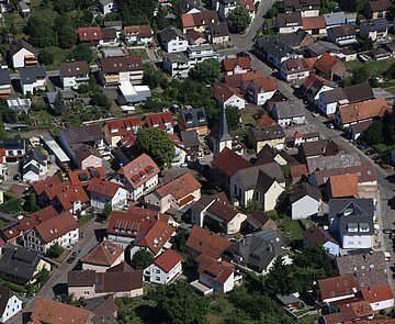 Luftbild von Stupferich