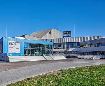 Aussenansicht, des neuen Entrées des Badischen Staatstheaters