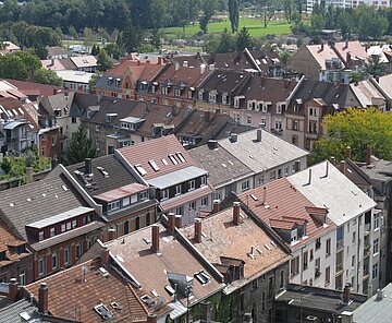 Blick auf die Dächer der Oststadt