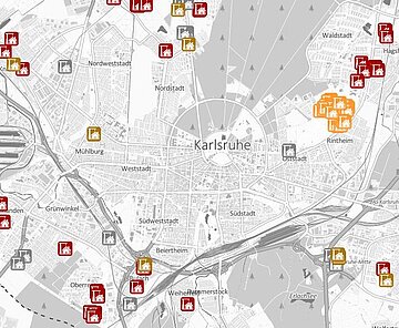 Das Bild zeigt einen Auszug aus dem Baulandkataster.