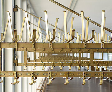 Das Foto zeigt die Garderobe in der Schwarzwaldhalle Karlsruhe