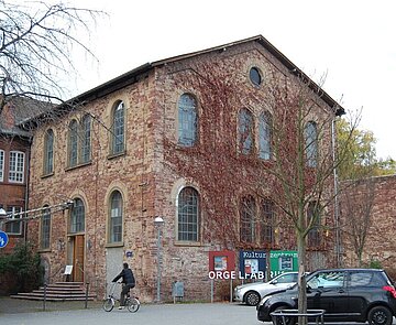 Außenansicht der Orgelfabrik in Durlach