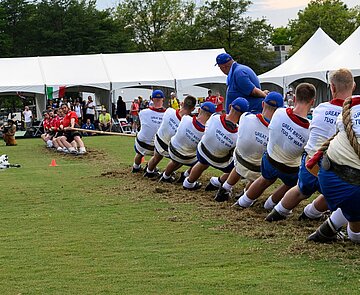 Wie hier in Birmingham, Alabama im Jahr 2022 zählt Tauziehen zu den heißen Favoriten für die World Games 2029 in Karlsruhe.